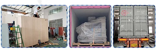 Embalaje en caja de madera apto para transporte marítimo