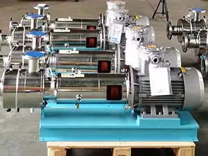 Bomba emulsionadora de alto cizallamiento para tuberías PWR lista para su entrega.
