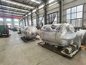 Referencia visual del reactor de resina PRK listo para su entrega